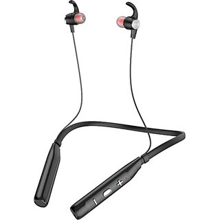 TecSox Tecband Blaze 300 Wireless Neckband40H Playback IPX 4  Boom Bass Black Bluetooth Headset (Black, In the Ear)_WHL-206