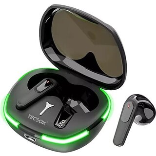 TecSox ProBuds Wireless Earbuds IPX Truly Wireless 30hrs Best Low Latency Gaming TWS Bluetooth Headset Black True Wireless WHL 235