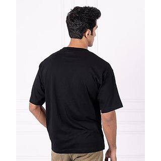 Best Men JAGTEREHO Black Oversized Cotton Crew Neck Half Sleeve T-Shirt for Men And Boys 2025 at