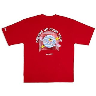 Premium Men JAGTEREHO Men's Oversized Round Neck Half Sleeve Cotton T-Shirt Red 2025 at ShopCirc