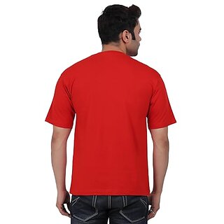 Premium Men JAGTEREHO Men's Oversized Cotton T-Shirt with Half Sleeves in Fiery Black || Need Mo