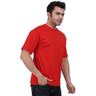 Premium Men JAGTEREHO Black Oversized Cotton Crew Neck Half Sleeve T-Shirt for Men And Boys 2025