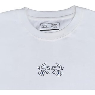 Top Men JAGTEREHO Men's Oversized Round Neck Half Sleeve Cotton T-Shirt White 2025 at ShopCircui