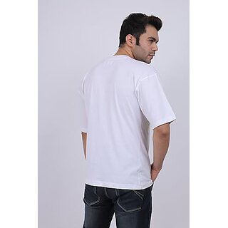 Luxurious Men JAGTEREHO Men's Oversized Cotton T-Shirt with Half Sleeves in Fiery Black || Need 