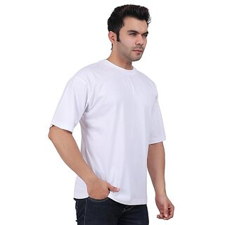 Stylish Men JAGTEREHO Black Oversized Cotton Crew Neck Half Sleeve T-Shirt for Men And Boys 2025