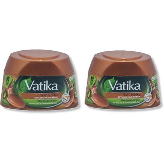                       Vatika Soft  Silky Styling Hair Cream with moroccan argan 140ml (Pack of 2)                                              