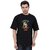 JAGTEREHO Men's Oversized Cotton T-Shirt with Half Sleeves in Fiery Black || Need More Space