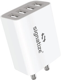 SIGNATIZE Four Port 4.2A Wall Micro Charger, USB Wall Charger Fast Charging Adapter-SZ-2091