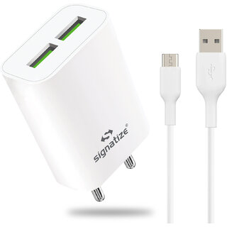 SIGNATIZE Dual Port 3.5A Wall Micro Charger, USB Wall Charger Fast Charging Adapter-SZ-2060