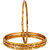 Lucky Jewellery 18K Gold Plated Designer Gold color Traditional Ethinic Bangles set For Women