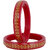 Lucky Jewellery Designer pair of Sankha  bengali pola Reddish maroon color Traditional Ethinic Bangles set