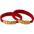 Lucky Jewellery Designer pair of Sankha  bengali pola Reddish maroon color Traditional Ethinic Bangles set