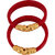 Lucky Jewellery Designer pair of Sankha  bengali pola Reddish maroon color Traditional Ethinic Bangles set