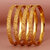 Lucky Jewellery 18K Gold Plated Designer Gold color Traditional Ethinic Bangles set For Women