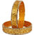 Lucky Jewellery Designer pair of Sankhapola and bengali pola Gold color Traditional Ethinic Bangles set For Women