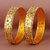 Lucky Jewellery Designer pair of Sankhapola and bengali pola Gold color Traditional Ethinic Bangles set For Women