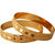 Lucky Jewellery 18K Gold Plated Designer Gold color Traditional Ethinic Bangles set For Women