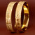 Lucky Jewellery 18K Gold Plated Designer Gold color Traditional Ethinic Bangles set For Women