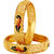 Lucky Jewellery 18K Gold Plated Designer Gold color Traditional Ethinic Bangles set For Women