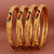 Lucky Jewellery 18K Gold Plated Designer Gold color Traditional Ethinic Bangles set For Women
