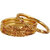Lucky Jewellery 18K Gold Plated Designer Gold color Traditional Ethinic Bangles set For Women