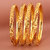 Lucky Jewellery 18K Gold Plated Designer Gold color Traditional Ethinic Bangles set For Women
