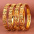Lucky Jewellery 18K Gold Plated Designer Multi color Traditional Ethinic Bangles set For Women