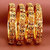 Lucky Jewellery 18K Gold Plated Designer Multi color Traditional Ethinic Bangles set For Women