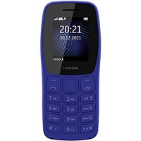 Nokia 105 classic ( Single Sim, 1.77 Inch Display, 800 mAh Battery, Blue)