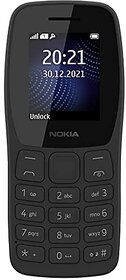 Nokia 105 classic ( Single Sim, 1.77 Inch Display, 800 mAh Battery, Charcoal)