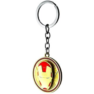                       Luxurious Metal Rotating 360 Spinning Keychain (Gold Ironman)                                              