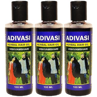                       Adivasi Herbal Hair Oil - 100ml (Pack Of 3)                                              