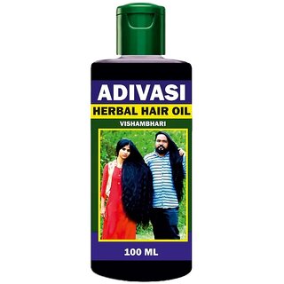                       Adivasi Herbal Hair Oil Reduces Hair Fall and Grows New Hair, 100 Oil - 100ml                                              