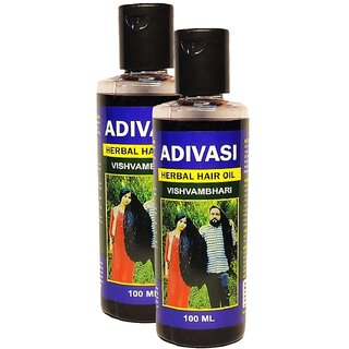                       Adivasi Herbal Vishvambhari Hair Oil - Pack Of 2 (100ml)                                              