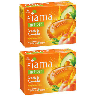 Fiama Gel Bar Peach And Avocado Moisturised Skin 125gm Pack Of 2 Fiama Gel Bar Peach And Avocado Moisturised Skin 125gm Pack Of 2