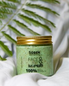 Sobek naturals Nature's Nectar(green tea  neem) face and body scrub  Exfoliate, acne and tan
