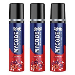                       Mycode Kissme Fragrance Body Spray (Pack Of 3)                                              