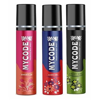                       Mycode Celebration Fragrance (Sweet16Kissmecrazygirl) Pack Of 3                                              