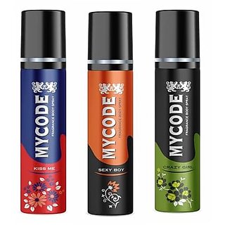                       Mycode Celebration Fragrance (Kissmesexyboy Crazygirl) Pack Of 3                                              