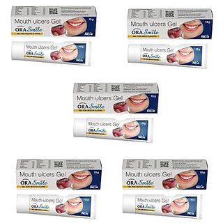                       Mouth Ulcers Gel Ora Smile Gel For Mouth Ulcers (Each 15G) (Pack Of 5)                                              