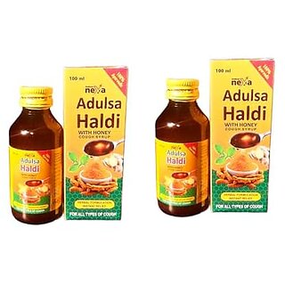                       Adulsa Haldi With Honey Cough Syrup (Each100Ml) (Pack Of 2)                                              