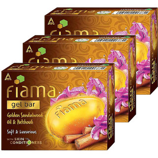 Fiama Gel Bar Golden Sandalwood Oil And Patchouli 125gm Pack Of 3 Fiama Gel Bar Golden Sandalwood Oil And Patchouli 125gm Pack Of 3