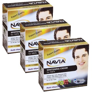                       Navia Face Whitening Men Cream - Pack Of 3 (28g)                                              