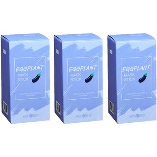                       Eggplant Acne Cleansing Solid Mask Stick - 40g (Pack Of 3)                                              