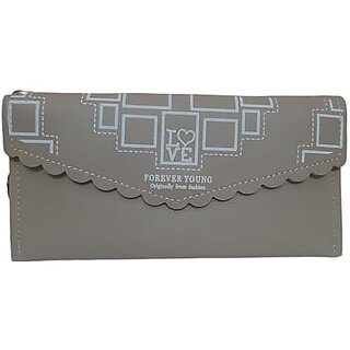                       Classycarry Ladies And Women'S Wallet Purse  Wallets Leather Credit Card Holder (Smokey Grey)                                              
