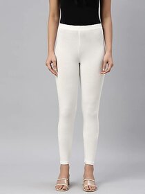 SHE PURE LUXURY WEAR Ankle Length  Ethnic Wear Legging  (White, Solid)