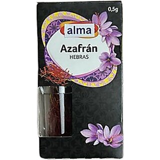 ALMA (SPAIN) Pure Kesar Saffron 100 Natural Spanish Saffron Kesar Extract (0.5 Gram)