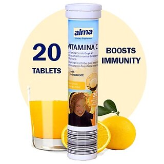 Alma Expertly Crafted in Europe ALMA Effervescent Vitamin C Tablets for Optimal Health