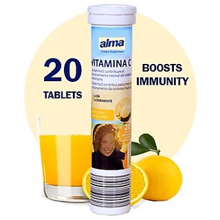                       Alma Expertly Crafted in Europe ALMA Effervescent Vitamin C Tablets for Optimal Health                                              