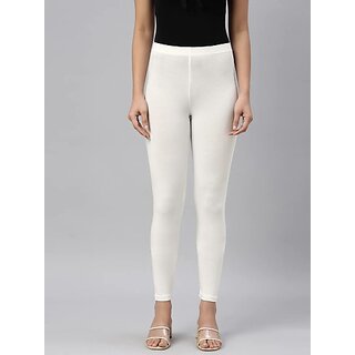                       SHE PURE LUXURY WEAR Ankle Length  Ethnic Wear Legging  (White, Solid)                                              